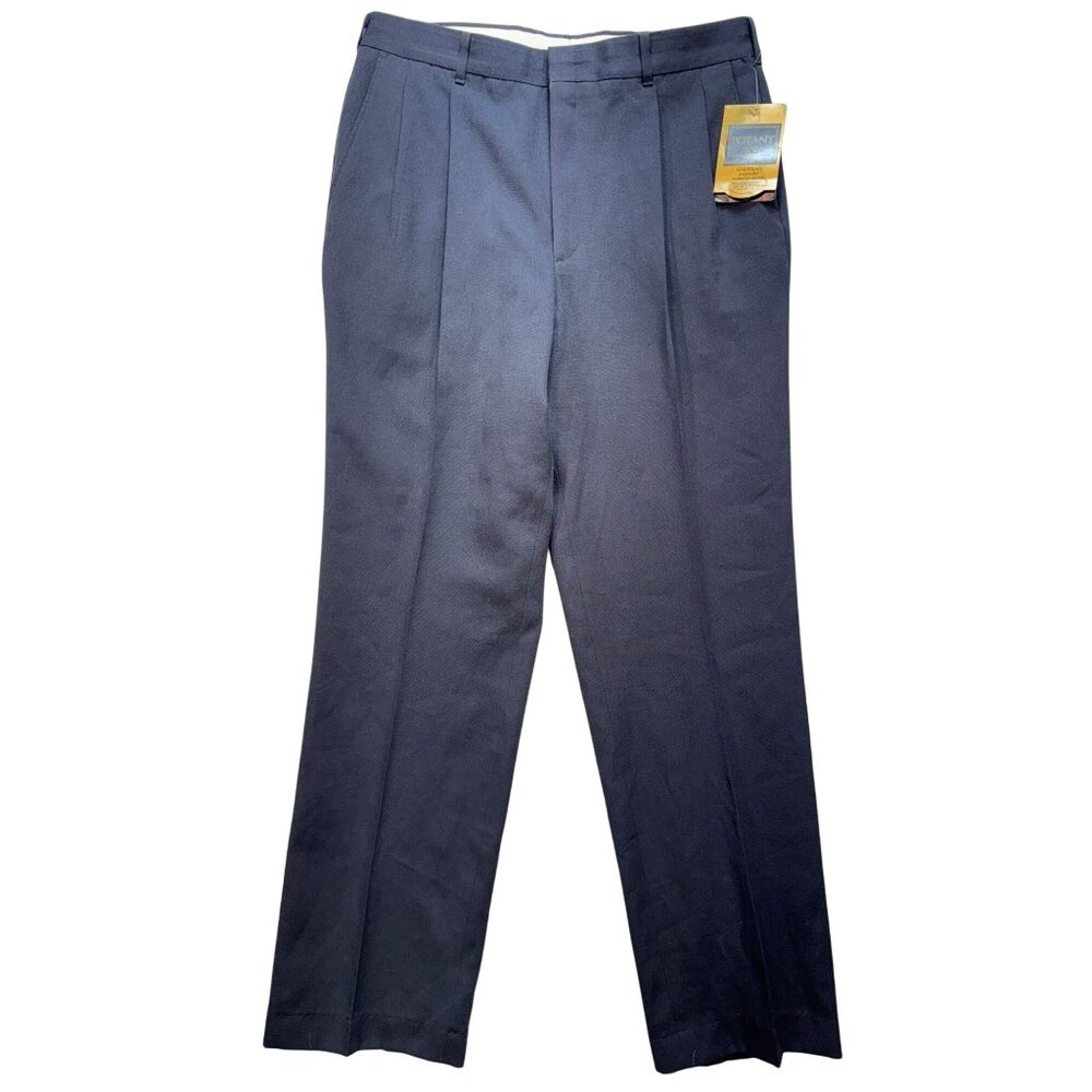 Botany 500 Mens Pleated Dress Pants Size 34W x 32L Gray Formal Business Wool NWT